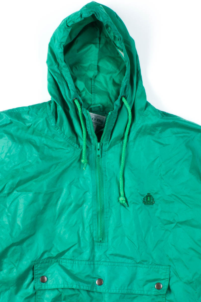 Green Izod Hooded Windbreaker