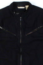 Black Zipper Pocket Bomber Jacket
