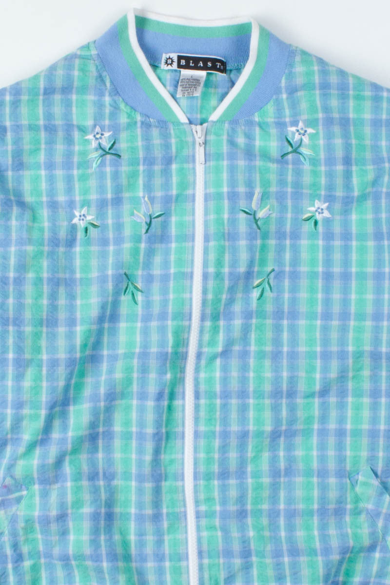 Plaid Floral Spring Jacket