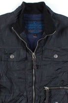 Black Starched Bomber Jacket