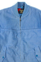 Blue Corduroy Bomber Jacket