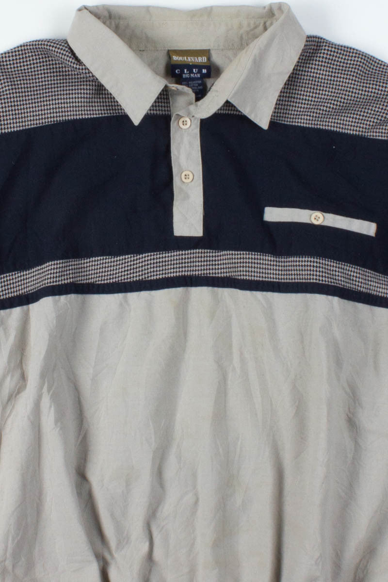 Navy & Khaki Pullover Golf Jacket