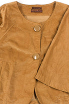 Tan Corduroy Big Button Jacket