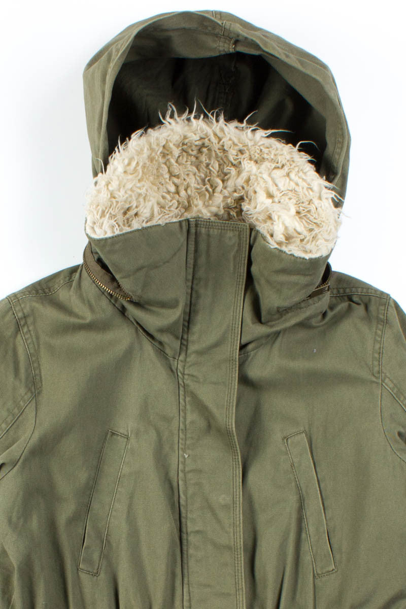 Olive Sherpa Lined Anorak