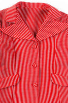 Red & White Blazer Jacket