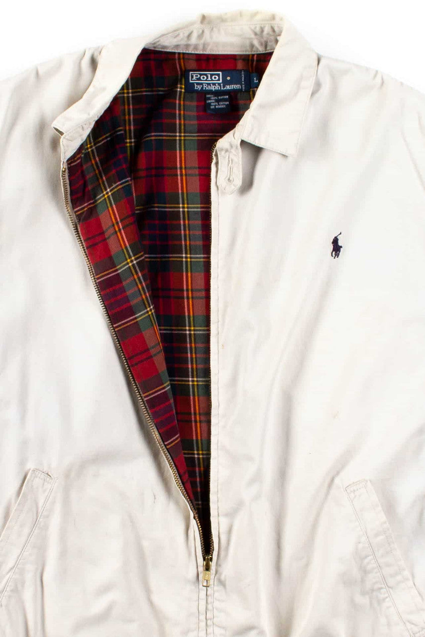 Tan Polo Plaid Lined Jacket