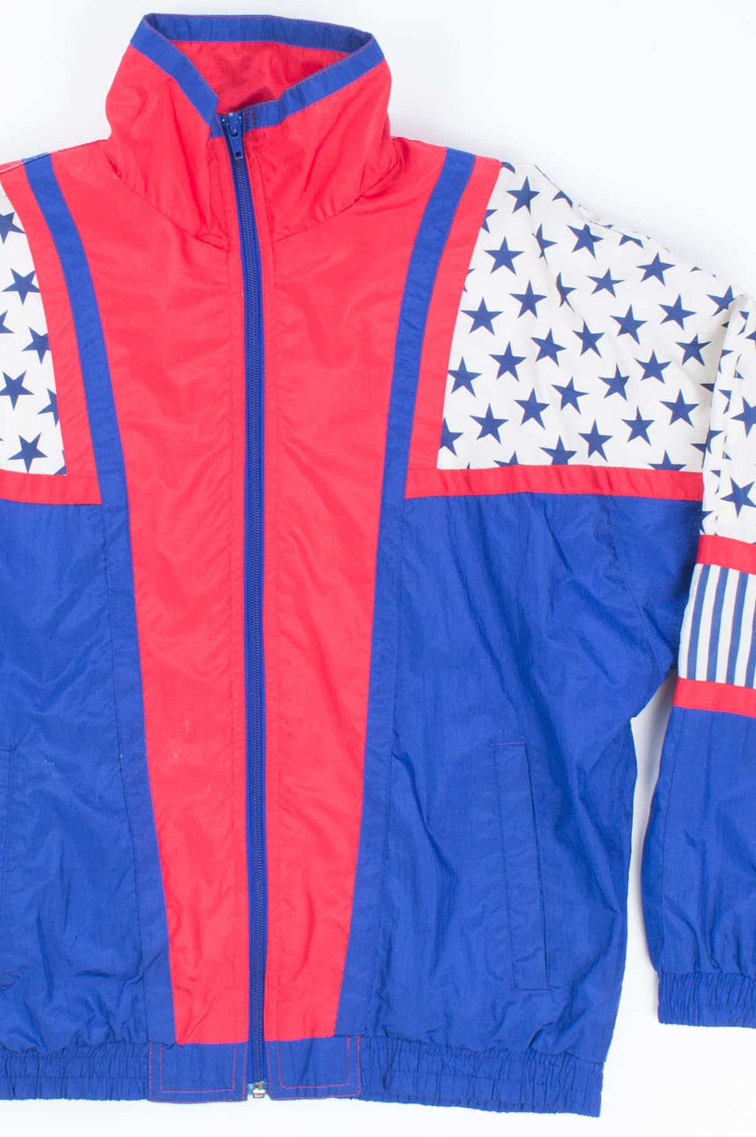 Blue Stars and Stripes Windreaker