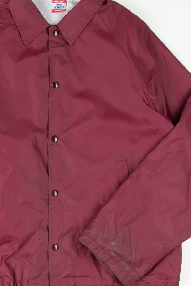 Burgundy Nylon Coach Jacket – Ragstock