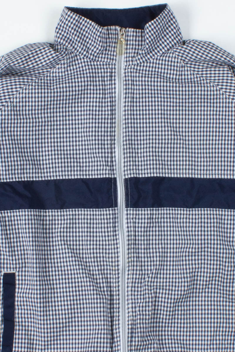 Navy Checkered Spring Jacket