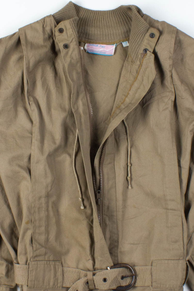 Olive Belt Lightweight Jacket