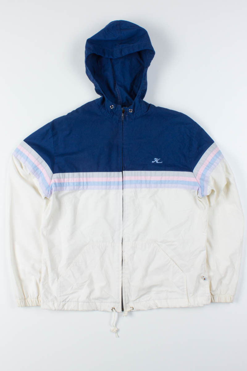 Pastel Stripes Hooded Spring Jacket