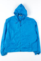 Blue Hooded Windbreaker