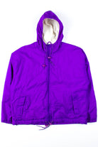 Bright Purple Hooded Windbreaker