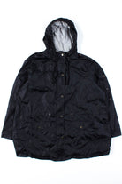 Black Hooded Windbreaker