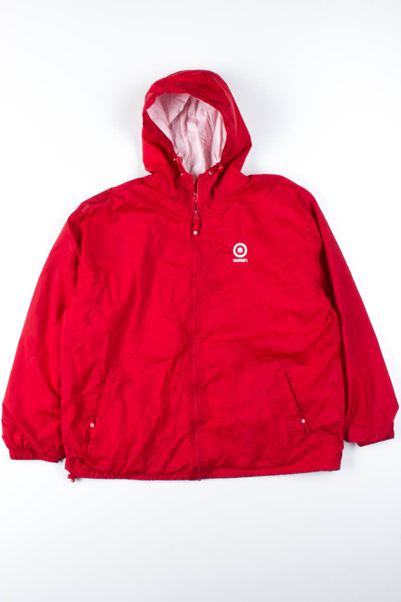 Red Target Hooded Windbreaker
