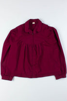 Burgundy Pleated Spring Jacket