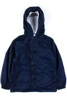 Navy Hooded Windbreaker