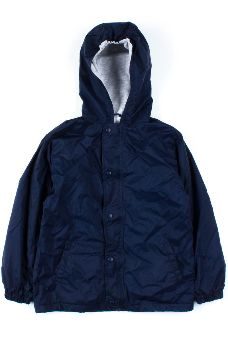 Navy Hooded Windbreaker