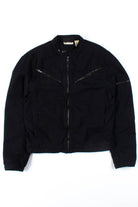 Black Zipper Pocket Bomber Jacket