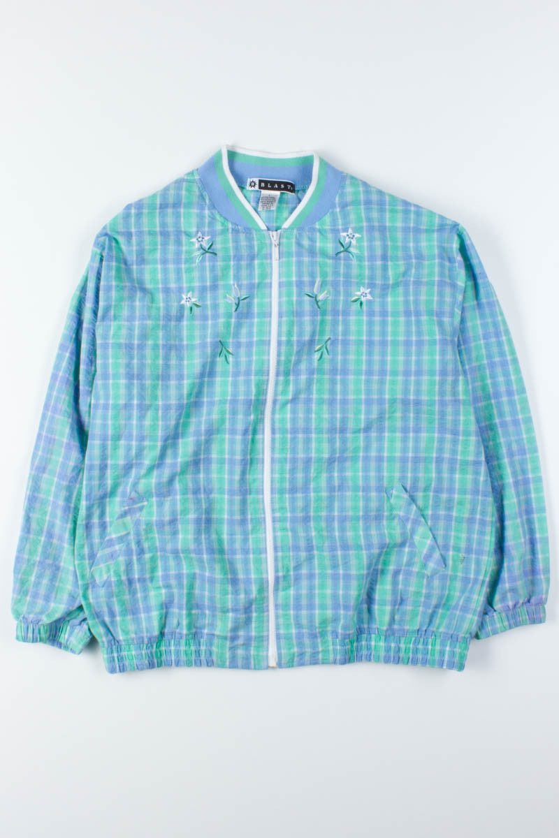 Plaid Floral Spring Jacket