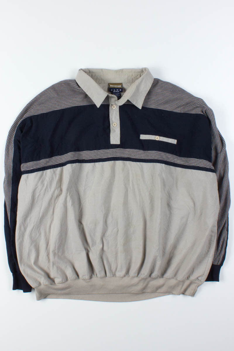 Navy & Khaki Pullover Golf Jacket