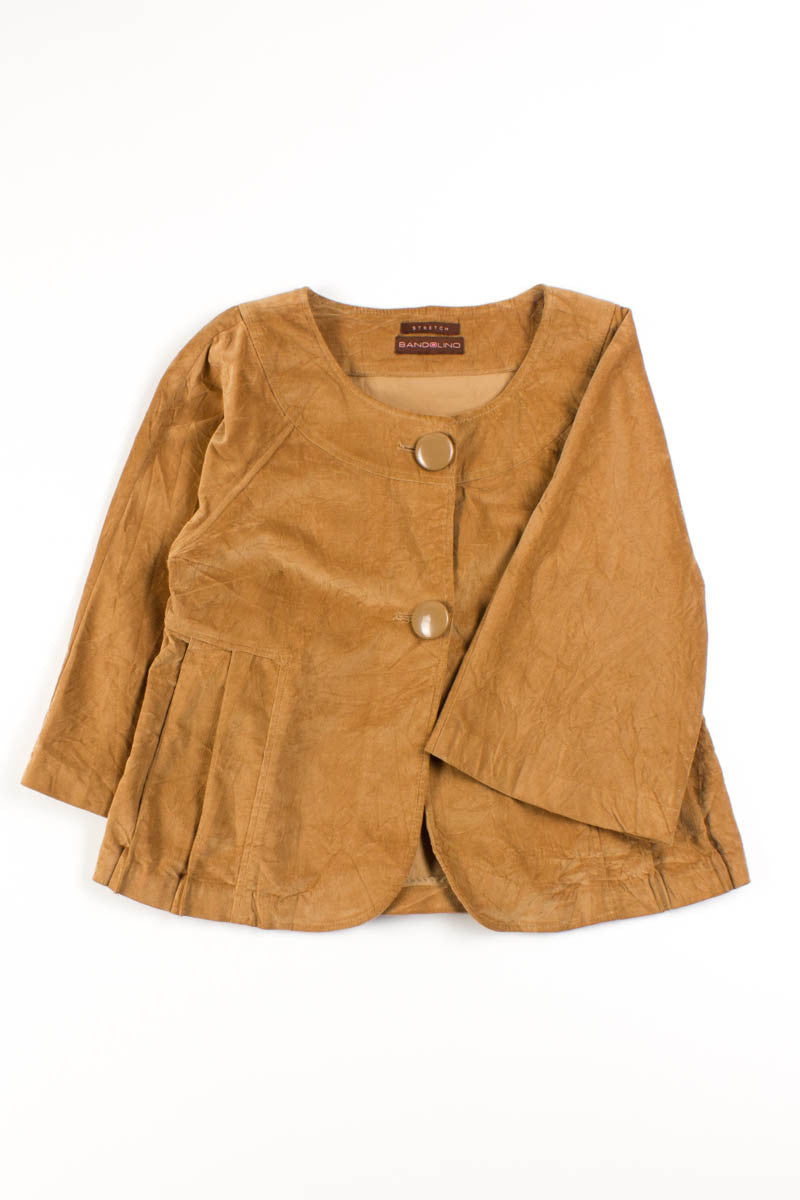 Tan Corduroy Big Button Jacket