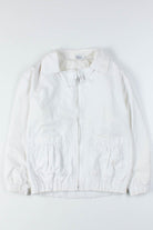 White Drawstrings Spring Jacket
