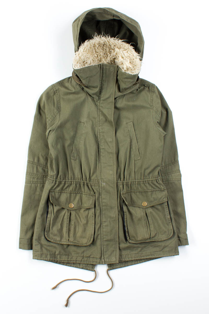 Olive Sherpa Lined Anorak