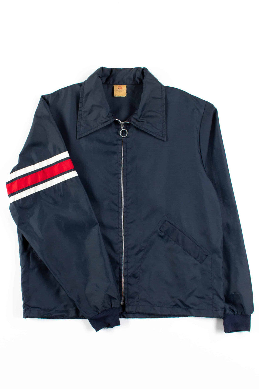 Navy Striped Nylon Jacket