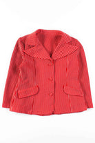 Red & White Blazer Jacket