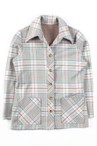 Vintage Plaid Button Up Jacket