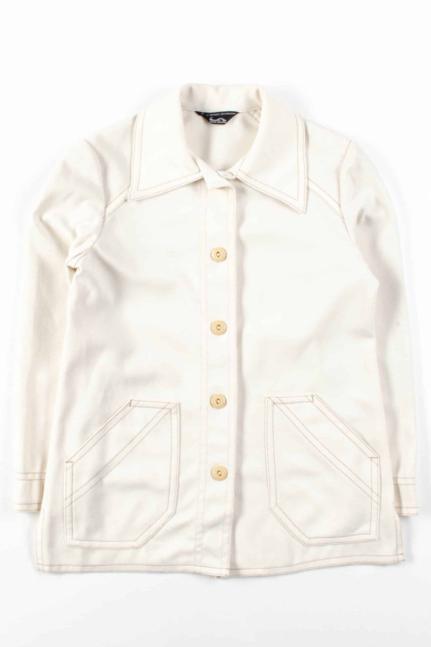 Vintage White Button Up Jacket