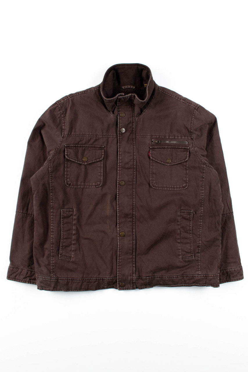 Olive Levi's Sherpa Lined Military Jacket (XXL)