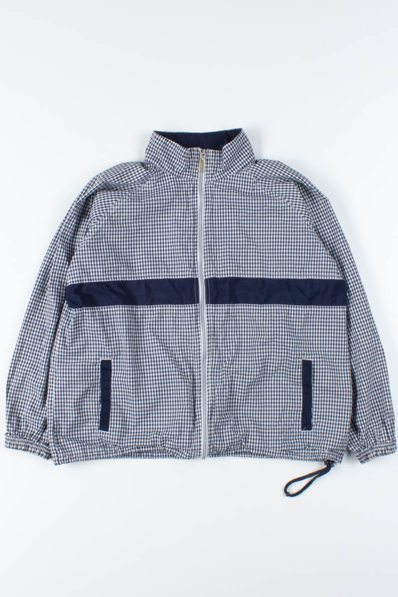 Navy Checkered Spring Jacket