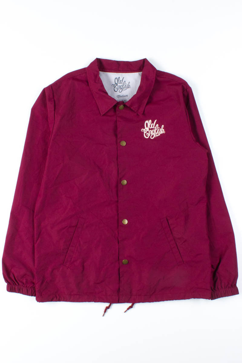 Burgundy Old English Coach Jacket