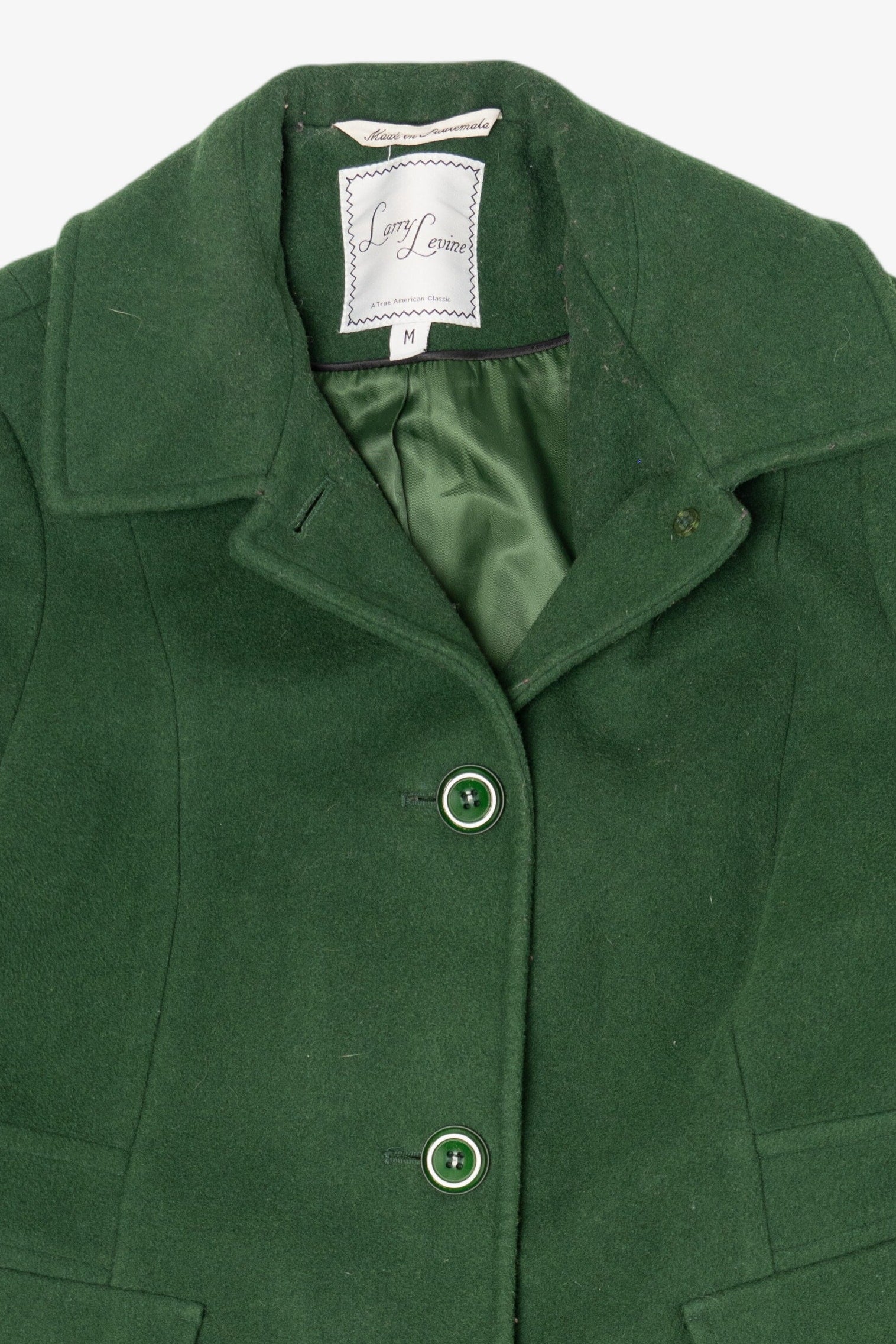 Vintage Green Larry Levine Coat (1990s)