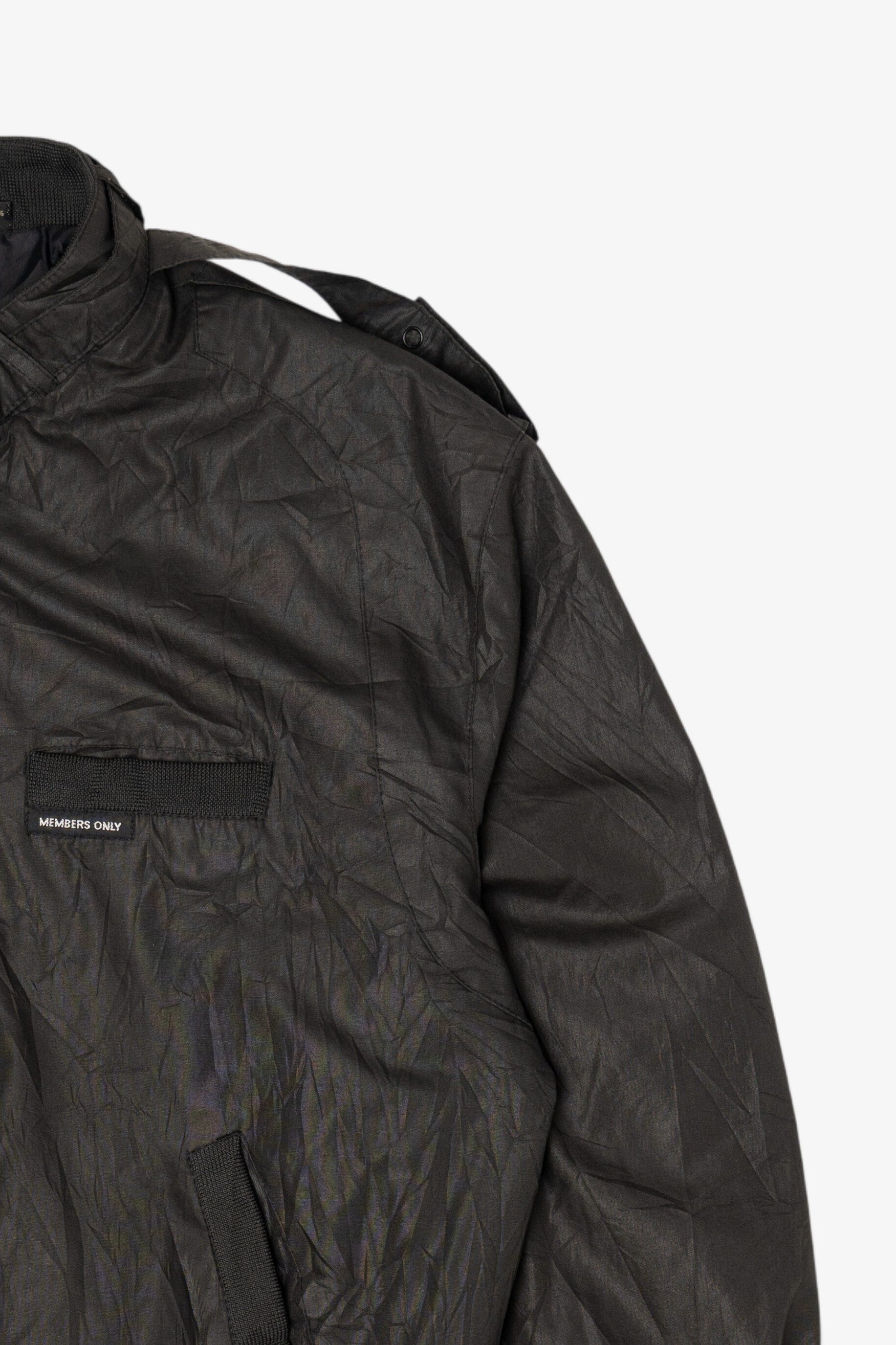 Vintage Black Members Only Bomber Jacket (1980s)