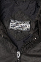 Vintage Black Members Only Bomber Jacket (1980s)