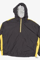 Vintage Dark Gray And Yellow Holloway Hooded Windbreaker (1990s)
