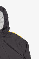 Vintage Dark Gray And Yellow Holloway Hooded Windbreaker (1990s)