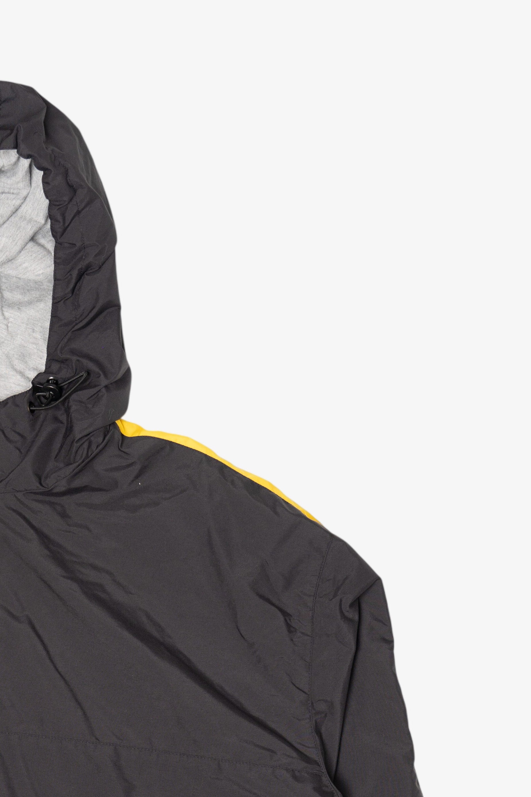 Vintage Dark Gray And Yellow Holloway Hooded Windbreaker (1990s)
