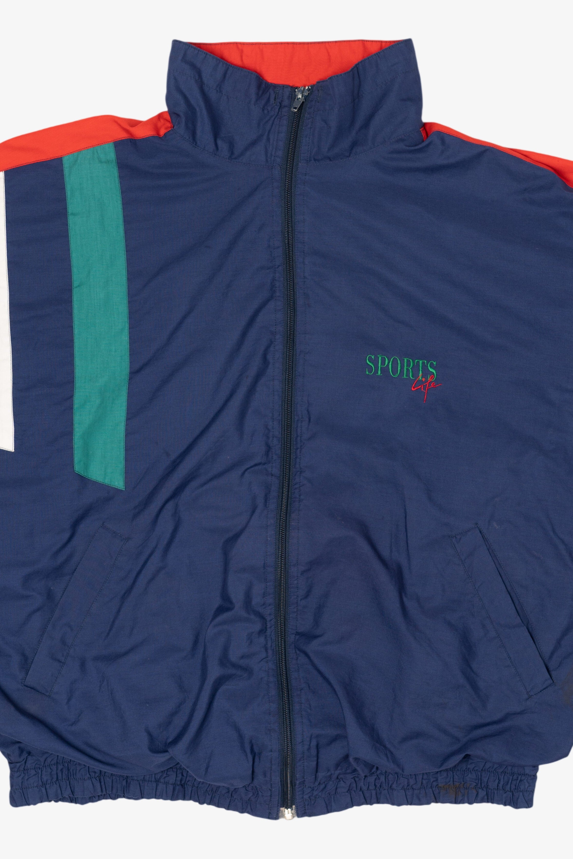 Vintage Color Block Sports Life Lightweight Windbreaker (1990s)