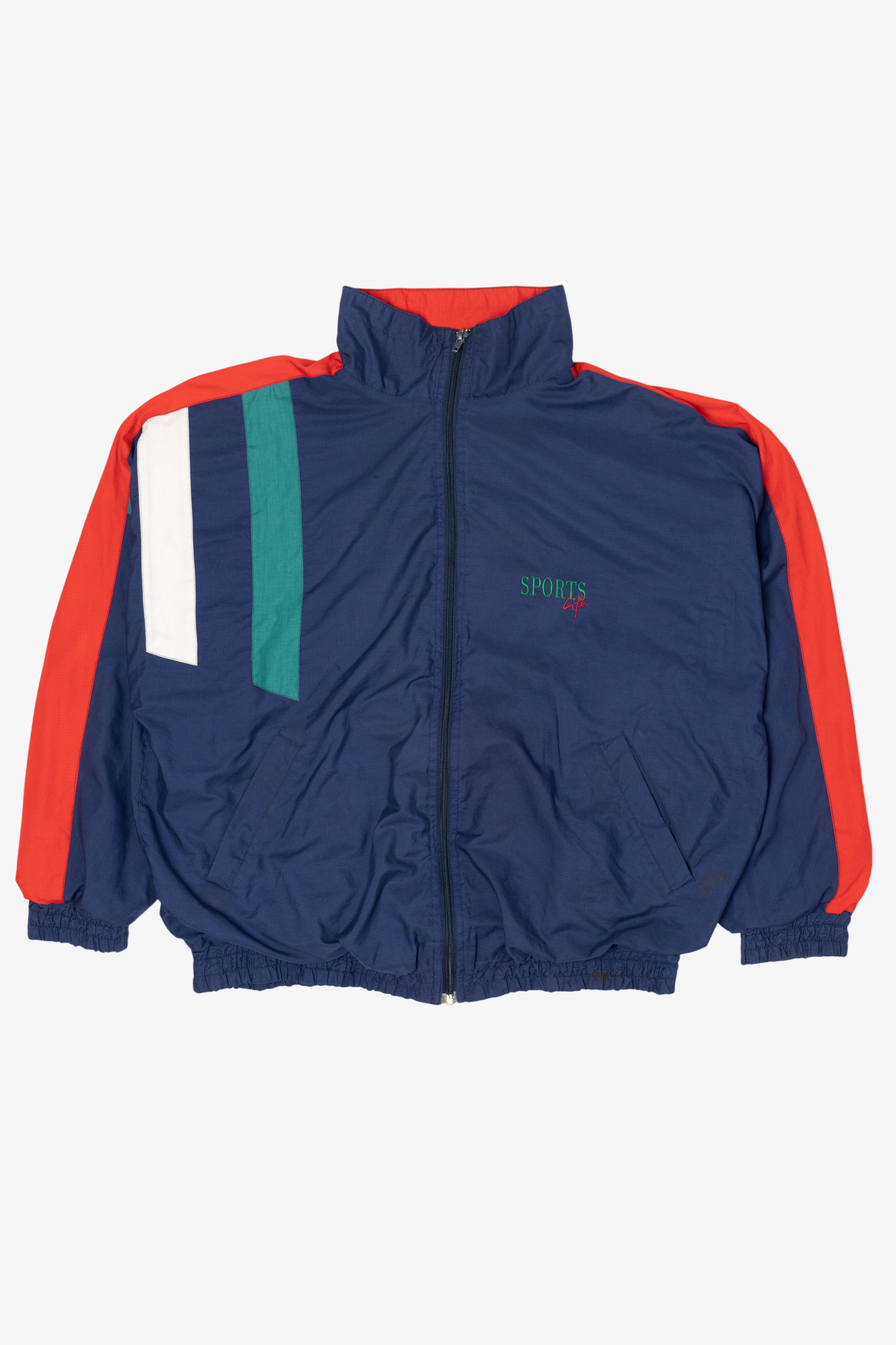 Vintage Color Block Sports Life Lightweight Windbreaker (1990s)