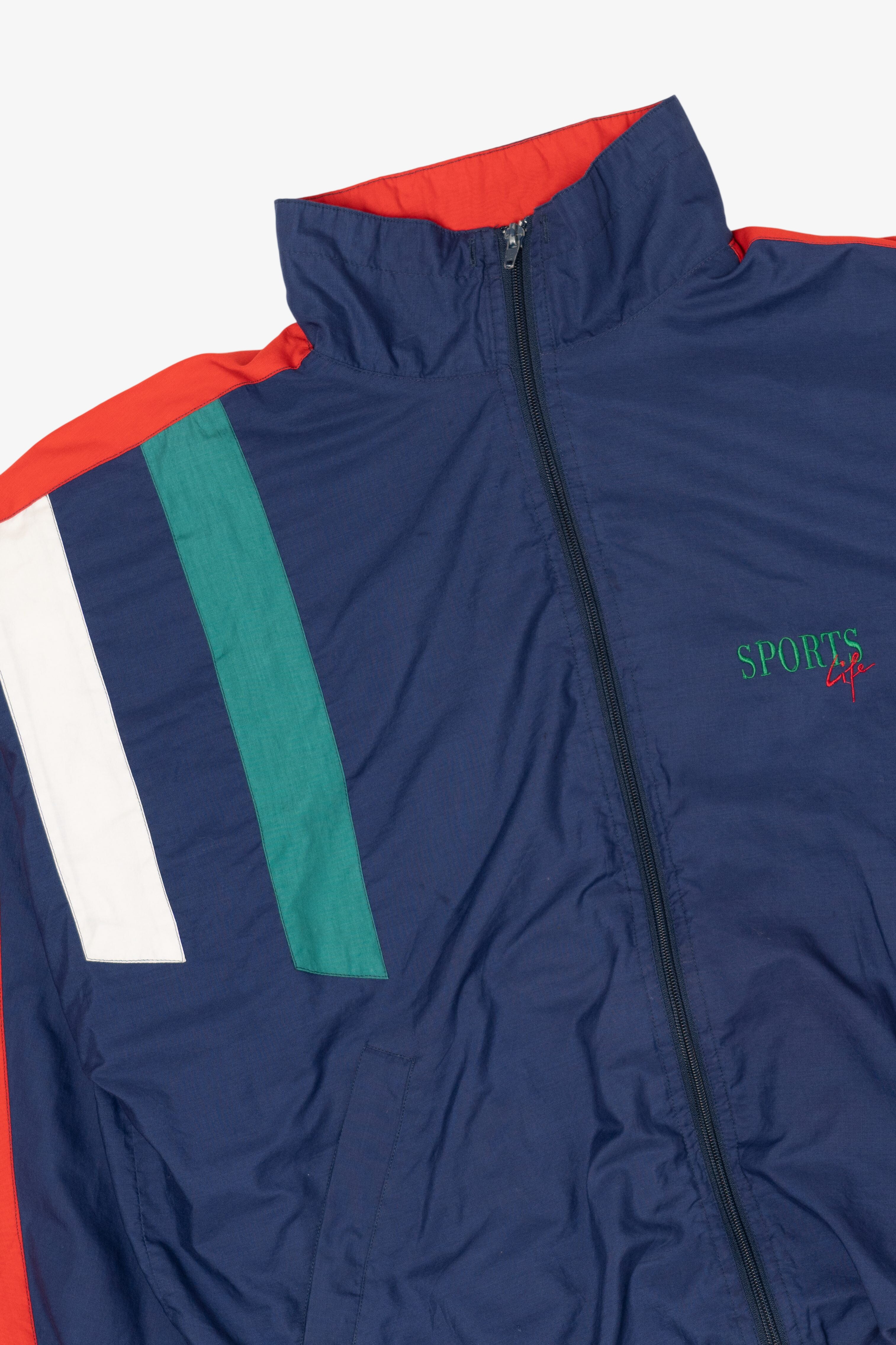 Vintage Color Block Sports Life Lightweight Windbreaker (1990s)