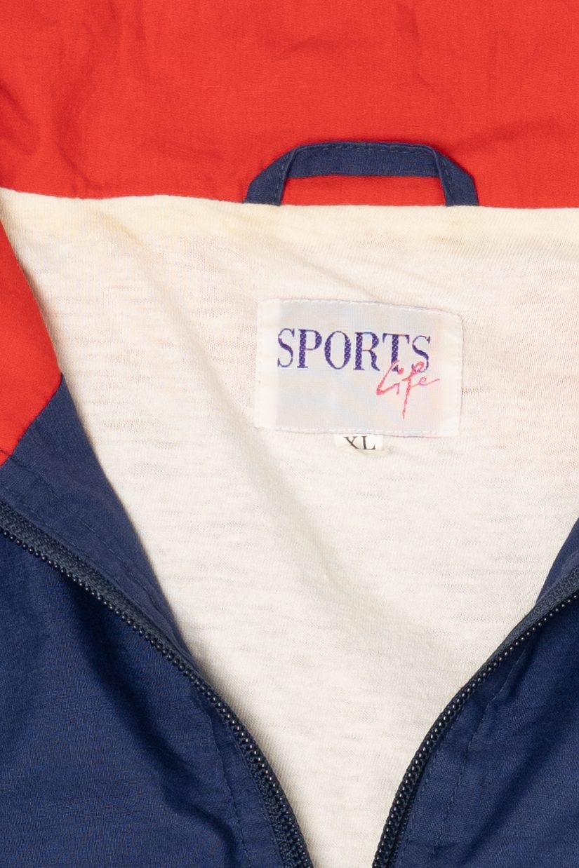 Vintage Color Block Sports Life Lightweight Windbreaker (1990s)