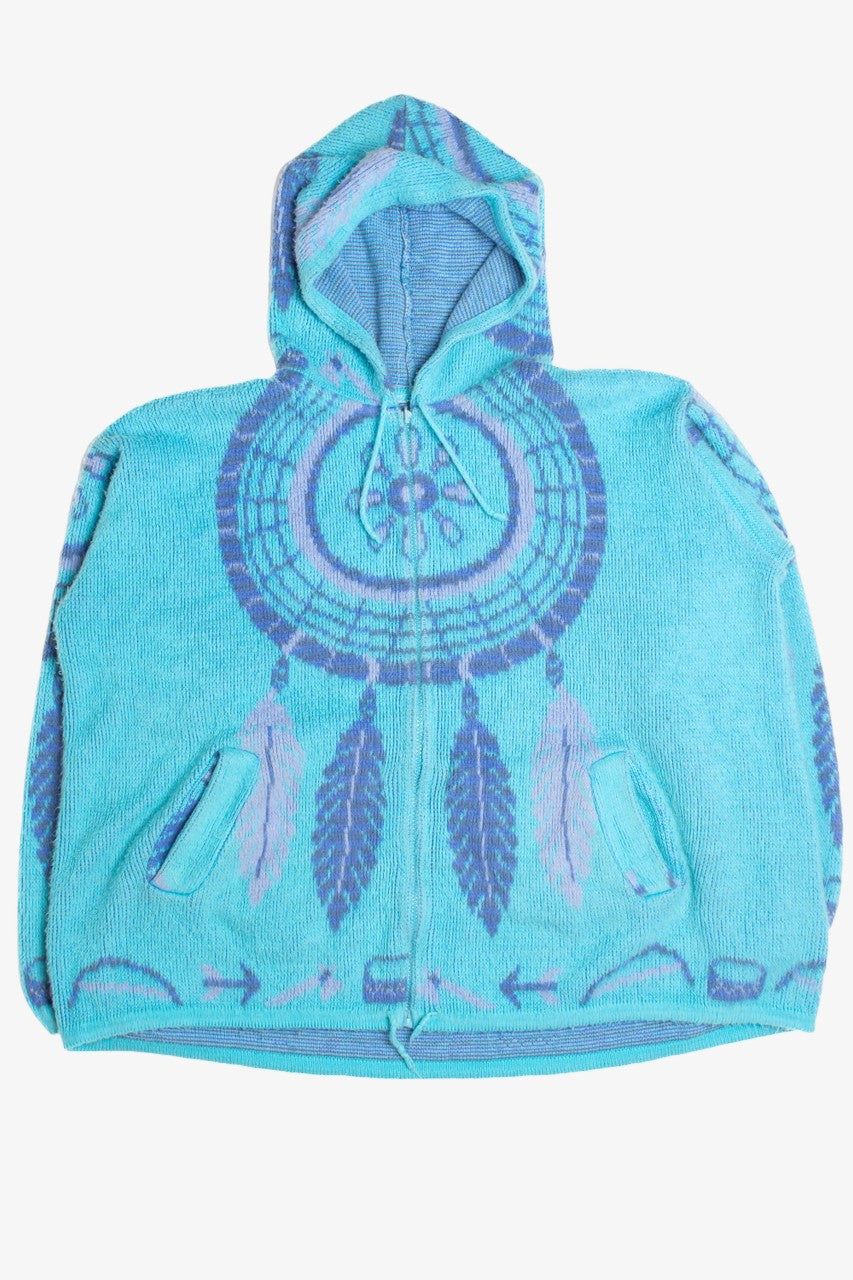 Light Blue Dream Catcher Soft Hooded Jacket