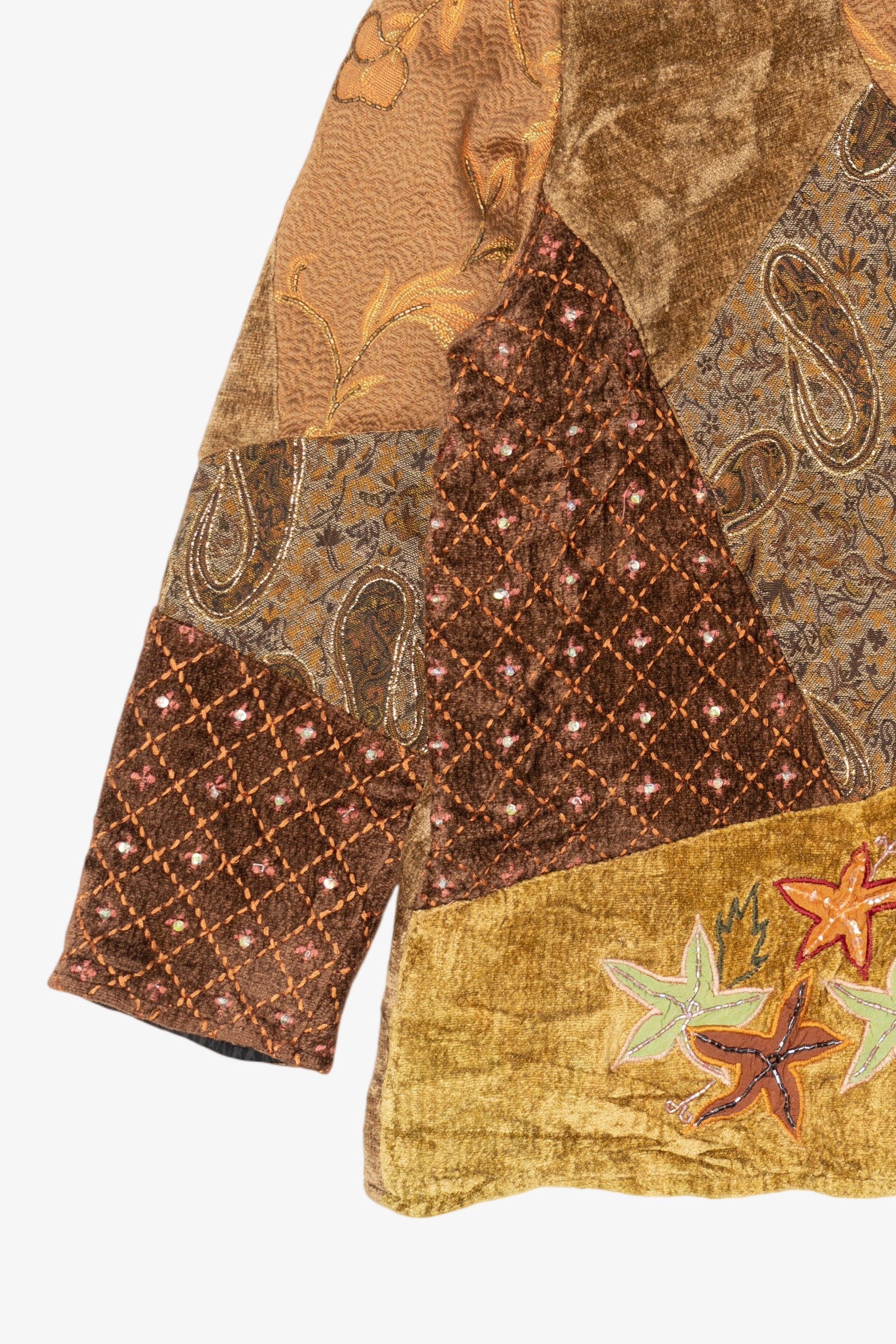 Vintage Alex Kim Tan Patchwork Jacket (1990s)