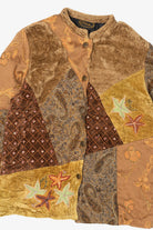 Vintage Alex Kim Tan Patchwork Jacket (1990s)