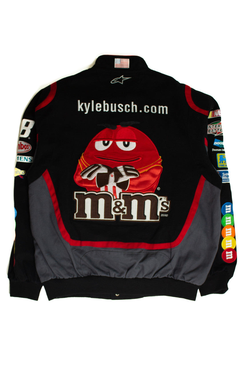 JH Designs M&M Candy Jacket Red Yates Nascar Men's 6XL