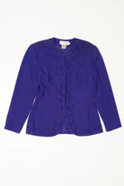 Vintage Purple Anne French Embroidered Blazer (1980s)